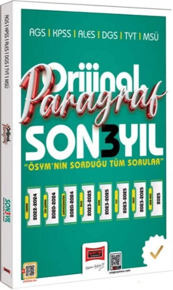 2026 KPSS AGS ALES DGS TYT MSÜ Orijinal Paragraf Son 3 Yıl Çıkmış Sorular Yargı Yayınları ürün görseli 1