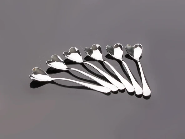 Dondurma Kaşığı - Kalpli (6adet) - Resim 2