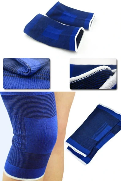 2 Li Elastik Dizlik - Egzersiz Ve Spor Dizliği Büyük Boy 23 Cm ürün görseli 1