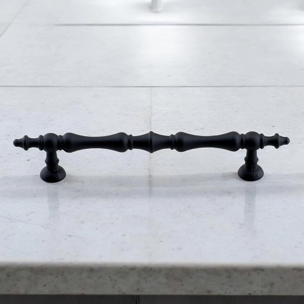 Mobilya Çekmece Mutfak Dolabı Dolap Kulpları Kulbu Kulpu Siyah Metal Kulp 96 mm-9.6 cm - Resim 5