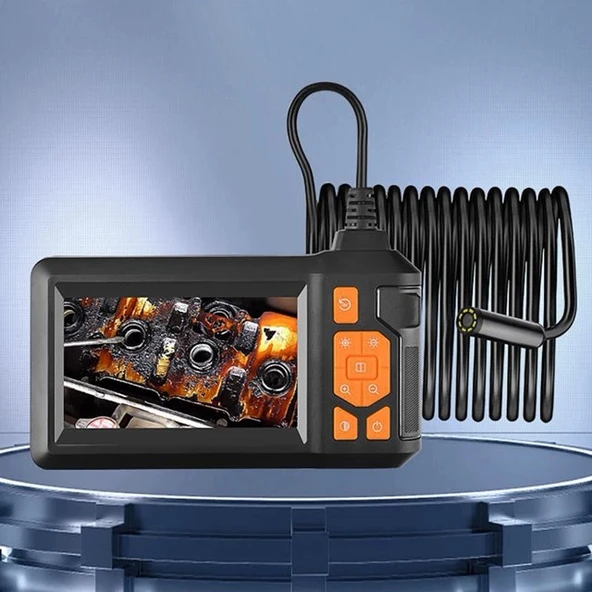 pilelistore 30 Mt Ekranlı 2 Kameralı Endoskop Yılan Kamera Sert Kablo Işıklı 8 MM ürün görseli