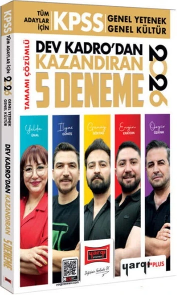 2026 KPSS Tüm Adaylar İçin Tamamı Çözümlü Dev Kadrodan Kazandıran 5 Deneme Yargı Yayınları ürün görseli 1