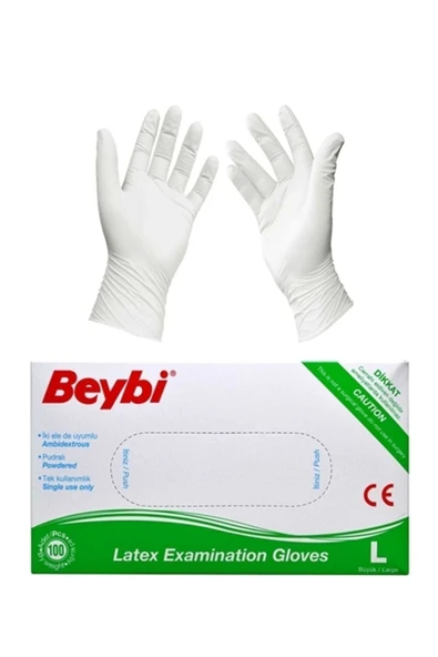 Dermal Beybi Lateks Muayene Eldiveni Large - Resim 2