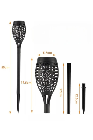 Solar Alev Efektli Bahçe Lambası ürün görseli