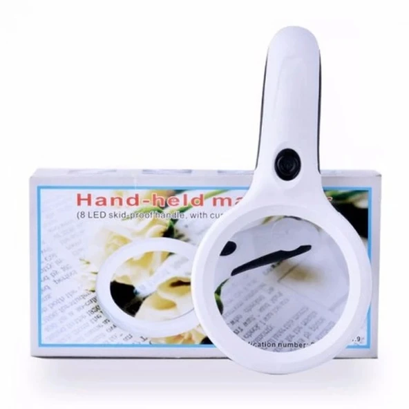 pilelistore 8 Ledli 2.5X90Mm - 8X22Mm El Büyüteç Takı Okuma Para Kontrol Için - 3