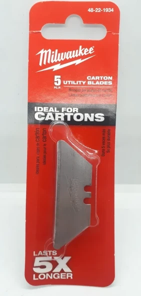 Milwaukee Güvenli Maket Bıçağı Yedeği 5'Li 48221934 - Resim 3