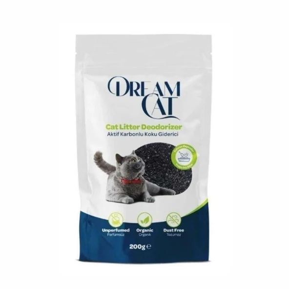 Dream Cat Aktif Karbonlu Kedi Kumu Koku Giderici 200 gr ürün görseli 1