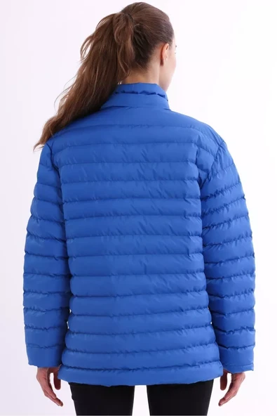 İçi Astarlı Su ve Rüzgar Geçirmez Cepli Kadın Mont - Resim 7