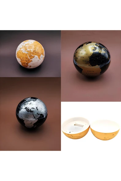 Masa Üstü 360 Derece Dönen Dünya Küresi ürün görseli
