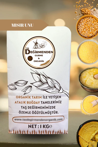 Değirmenden Organik Atalık Mısır Unu - 1 Kilo ürün görseli 1