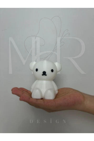MHRDESİNG Boris Ayı Gece lambası küçük boy 10 CM Gün ışığı pilli - Resim 2