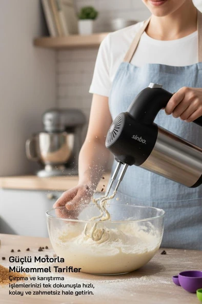 SMX-2774 El Mikseri – 200 W, 5 Kademe Hız  SİYAH - Resim 2