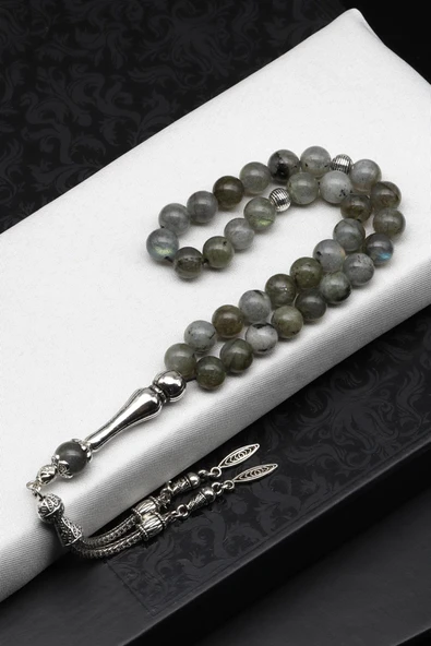 Labradorit Doğal Taş Tesbih 8 mm Küre Kesim ürün görseli