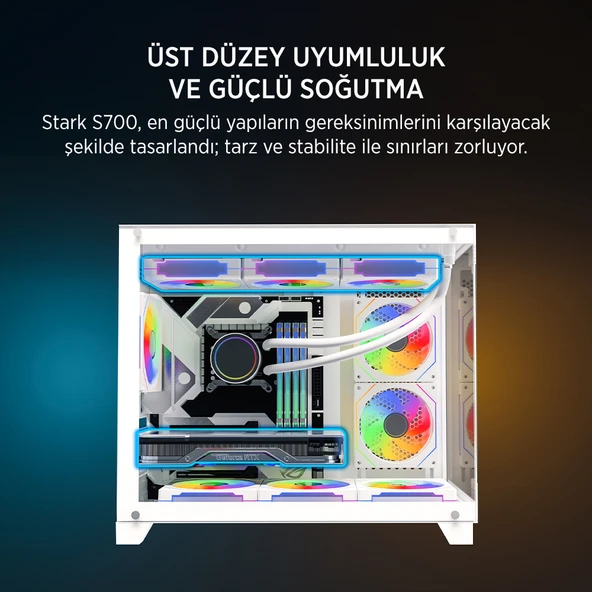 JAMES DONKEY STARK S700 650W BEYAZ GAMING KASA - 5