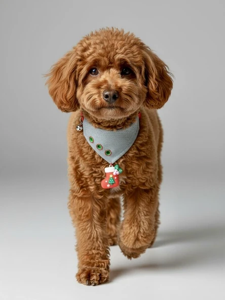 Christmas Dog Bandana | Küçük Irk Köpek Fuları | Yılbaşı Temalı Çorap Aksesuar Detaylı Bandana | Max 6 kg ürün görseli 1