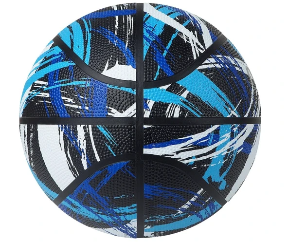 Moletn Grafik Serisi Mavi-Siyah Basketbol Topu B7F1601-KB - Resim 2