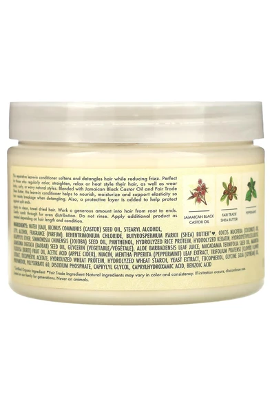 Shea Moisture Jamaican Black Castor Oil Güçlendirici ve Onarıcı Durulanmayan Saç Kremi 340ML - Resim 2