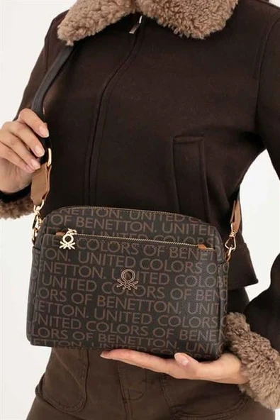 1642-2K6 BENETTON ÇANTAKAHVE TABA ürün görseli