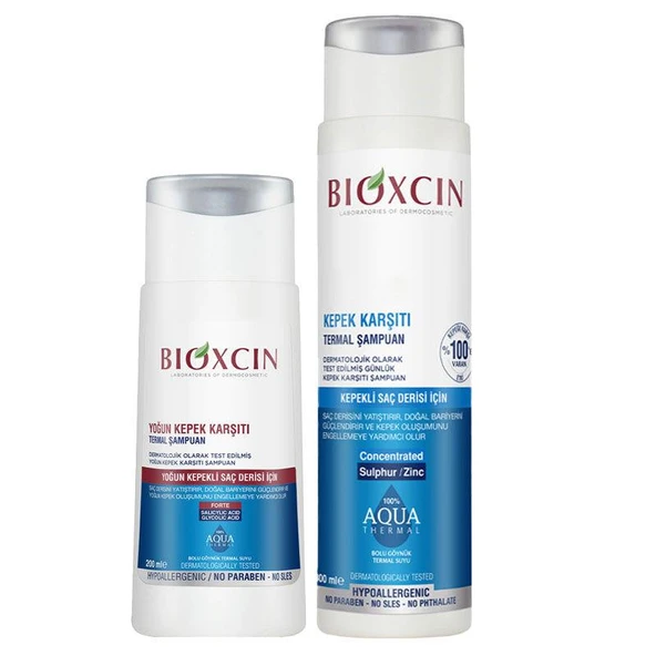 Bioxcin Aqua Thermal Kepek Karşıtı Etkili Şampuan Seti 200 ml + 300 ml ürün görseli 1