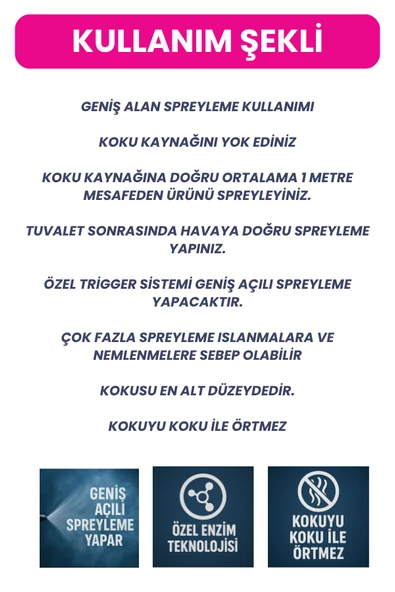 KÖTÜ KOKU GİDERİCİ SIVI SPREY 2 X 500 ML - Resim 6