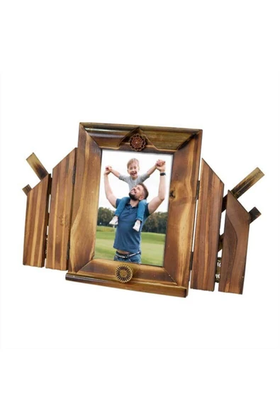 Dijital Dünyası 10x15 Kapaklı Desenli Bambu Fotoğraf Çerçevesi - Resim 2