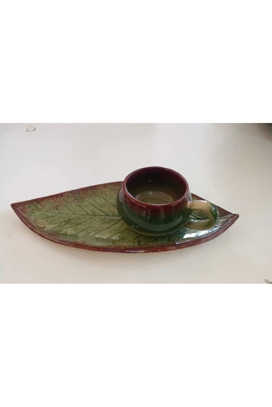 Ametist Fincan Seti Bir Kişilik Cevizyapragı - Resim 3