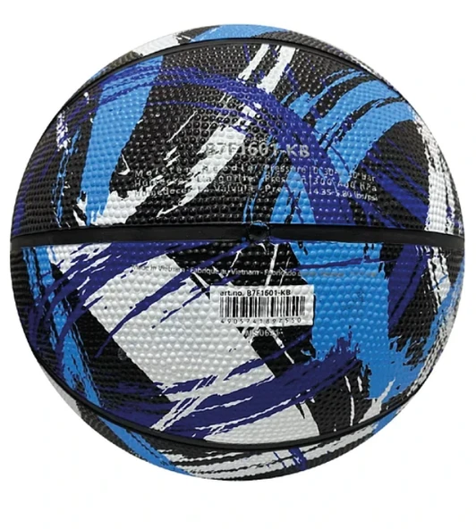 Moletn Grafik Serisi Mavi-Siyah Basketbol Topu B7F1601-KB - Resim 3
