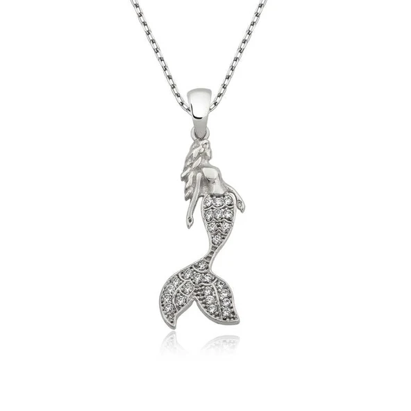 Gümüş Deniz Kızı Bayan Kolye ürün görseli