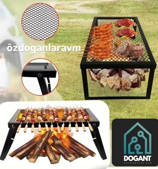 Piknik Bahçe Katlanıtr Izgara Mangal Katlanır - Resim 2