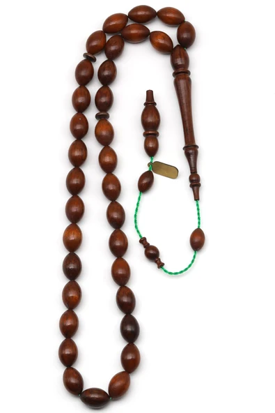 Usta İşçilikli Yılan Ağacı Tesbih 7 x 11 mm Arpa Kesim - Resim 2