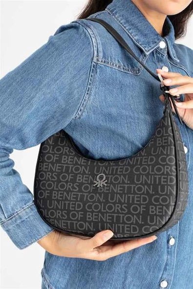 1641-2K6 BENETTON ÇANTASİYAH - Resim 2