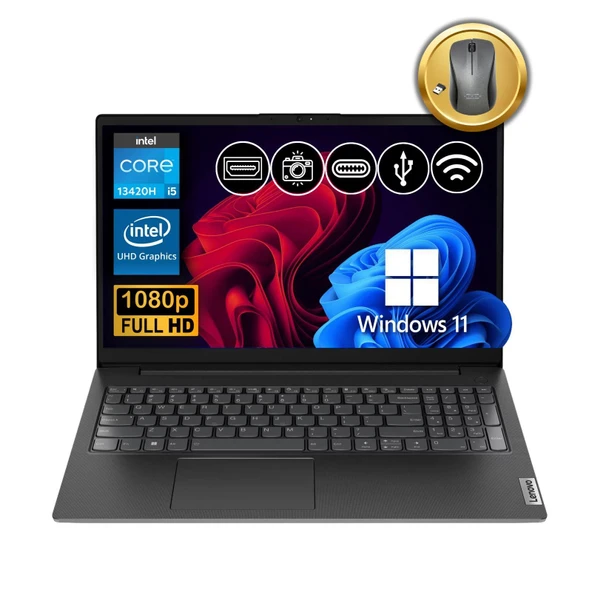 Lenovo V15 G4 IRU i5-13420H 40GB 2TB SSD W11Pro 15.6" Notebook 83A100NSTX ATL83 + Mouse Hediye ürün görseli 1