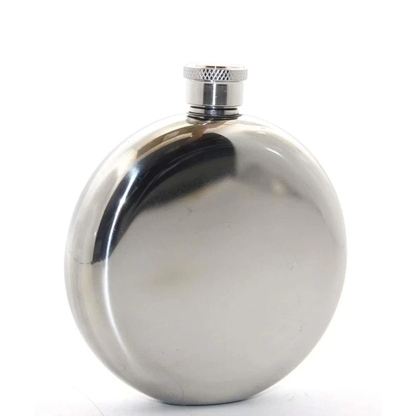 pilelistore Paslanmaz Çelik Yuvarlak 5 Oz Tekli Matara ürün görseli 1