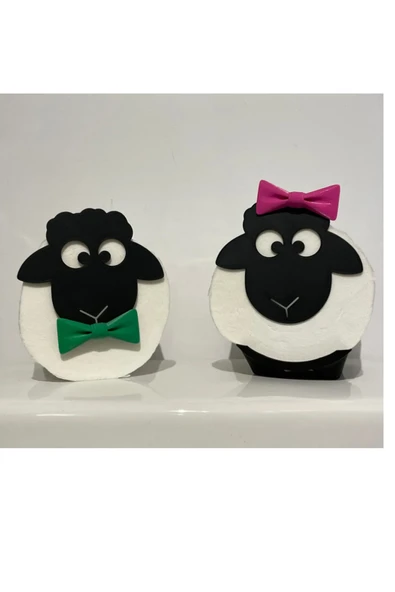 3D HOME Koyun Tuvalet Kağıdı Tutucusu 2li - Resim 2