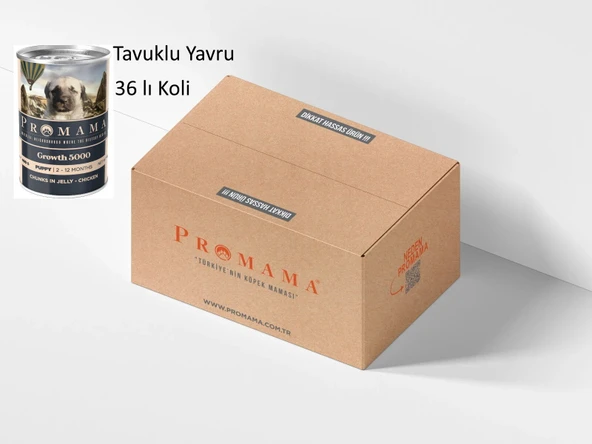 Promama Growth 5000 Yavru Tavuklu Etli Yaş Konserve Köpek Maması 400 Gr. 36'lı Koli - Resim 4