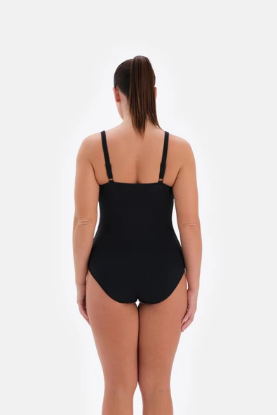 Şık ve Destekleyici Büyük Beden Tek Parça Mayo - Resim 3