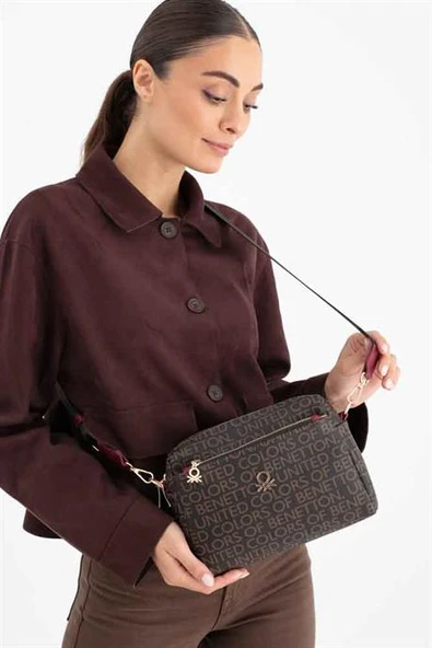 1642-2K6 BENETTON ÇANTAKAHVE BORDO ürün görseli