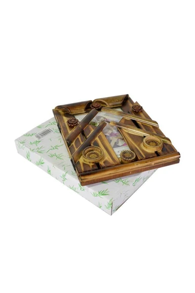 Dijital Dünyası 10x15 Kapaklı Desenli Bambu Fotoğraf Çerçevesi - Resim 3