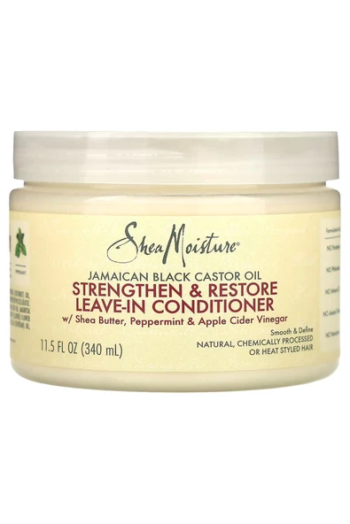 Shea Moisture Jamaican Black Castor Oil Güçlendirici ve Onarıcı Durulanmayan Saç Kremi 340ML ürün görseli