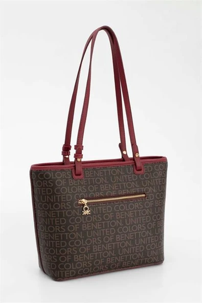 1646-2K6 BENETTON ÇANTAKAHVE BORDO - Resim 2