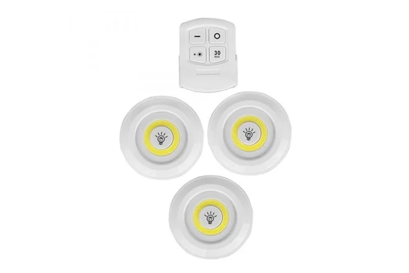 pilelistore Uzaktan Kumandalı Yapışkanlı Led Spot Lamba Kamp Lamba - Resim 2