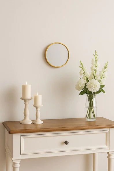 2'li Gold Çerçeveli Dekoratif Ayna 24*2 cm - Resim 2