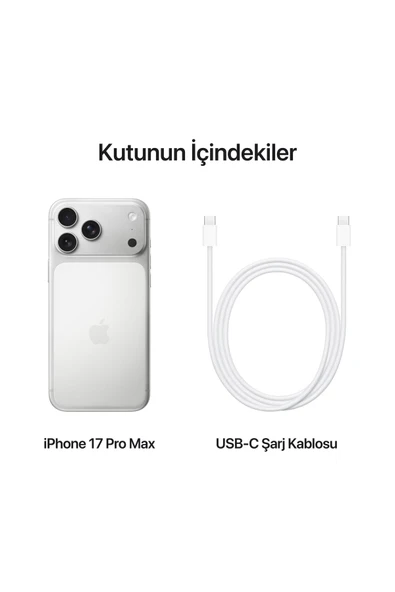PTTAVM: Apple iPhone 17 Pro Max 1TB Gümüş (Apple Türkiye Garantili)