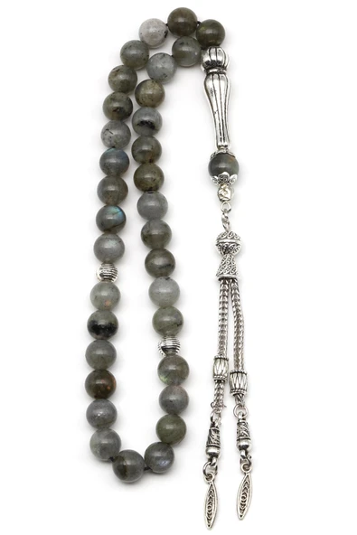 Labradorit Doğal Taş Tesbih 8 mm Küre Kesim - Resim 2