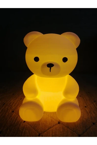 3D HOME Bear Ayı Gece Lambası küçük boy 12 CM Gün Işığı - Resim 2