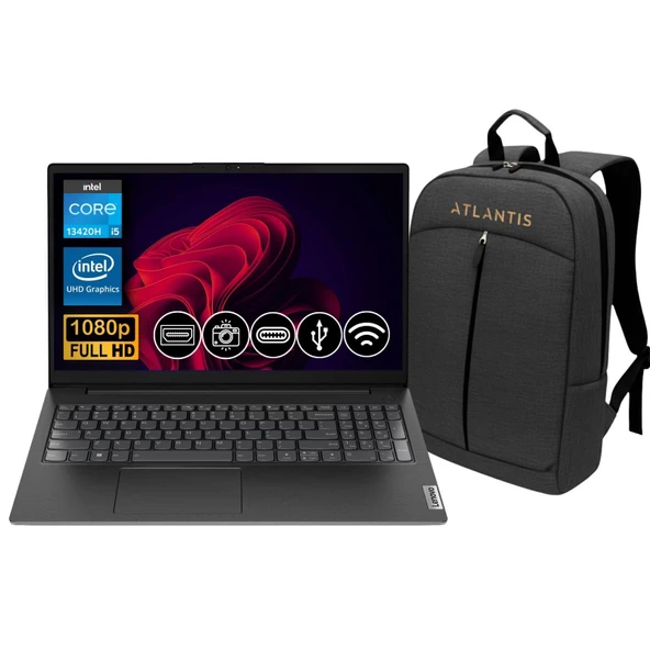 Lenovo V15 G4 IRU i5-13420H 40GB 512GB SSD FreeDos 15.6" Notebook 83A100NSTX ATL21 + Çanta Hediye ürün görseli 1