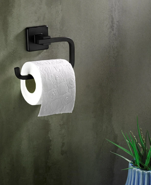 SAS Montajlı Tuvalet Wc Kağıtlığı Siyah S-04