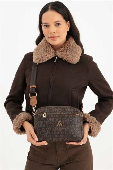 1642-2K6 BENETTON ÇANTAKAHVE TABA - Resim 2