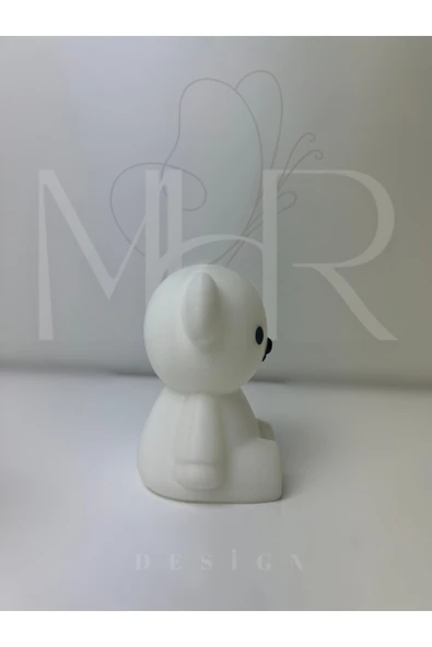 MHRDESİNG Boris Ayı Gece lambası küçük boy 10 CM Gün ışığı pilli - Resim 3