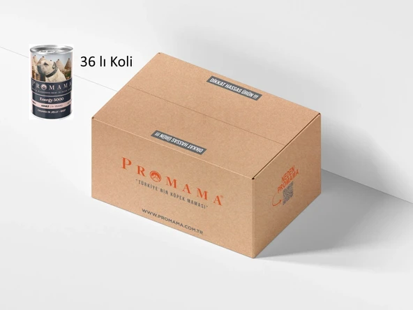 Promama Energy 5000 Yetişkin Biftekli Yaş Konserve Köpek Maması 400 GR 36'lı Koli - Resim 3